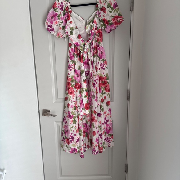 Abercrombie and fitch floral drama puff sleeve maxi dress-size small - Picture 2 of 4